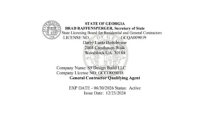 Georgia Licensed General Contractor